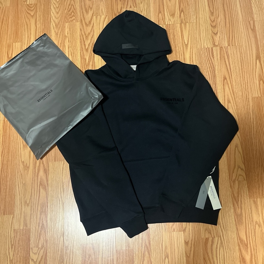 Essentials Men's Black Hoodie Sweater